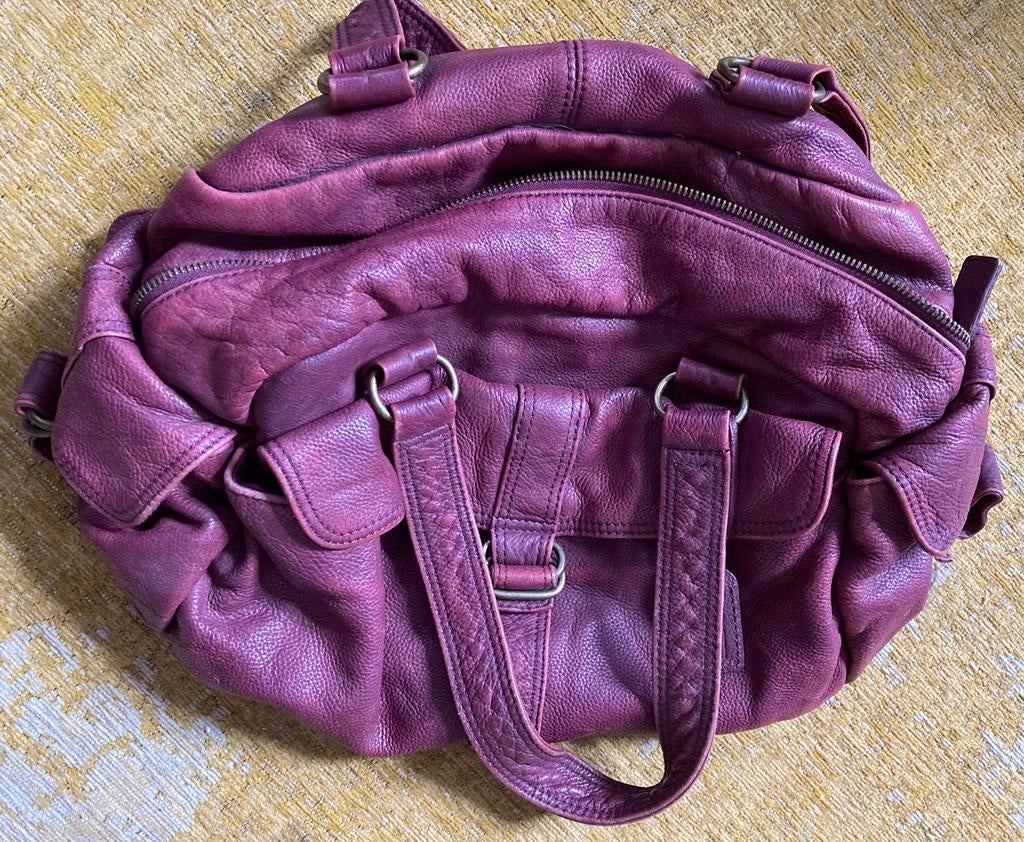 SAC ZARA CUIR BORDEAUX, Enlèvement, Comme neuf
