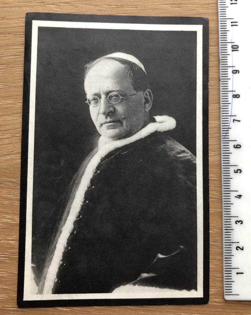 Bidprentje rouwprentje Paus Pius XI – 1939, Enlèvement ou Envoi, Image pieuse