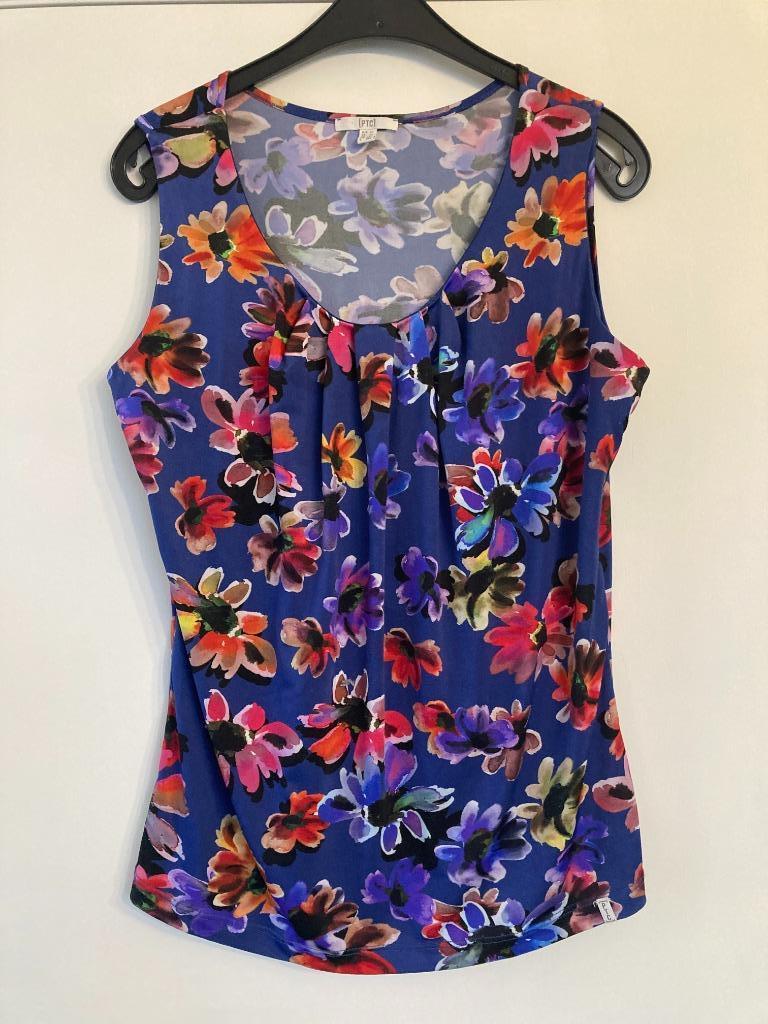 Kleurrijk topje met bloemenprint - PTC - XL, Overige kleuren, Maat 46/48 (XL) of groter, Ophalen of Verzenden, Zonder mouw