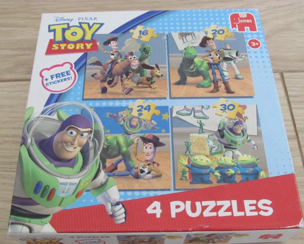 4 puzzels Toy Story, Enlèvement ou Envoi, 10 à 50 pièces, Comme neuf, 2 à 4 ans