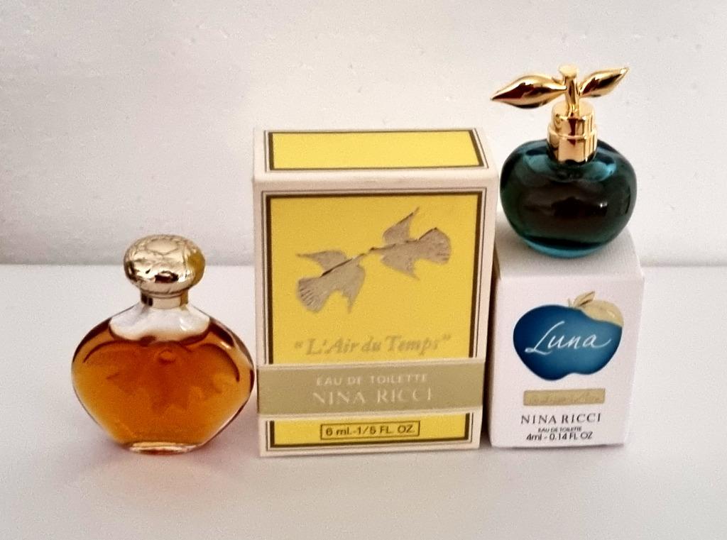 Set van 2 parfumminiaturen van Nina Ricci, Verzamelen, Verzenden, Nieuw, Miniatuur, Gevuld
