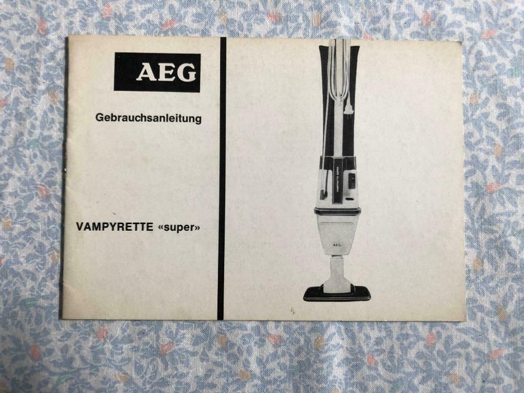 AEG Handleiding stofzuiger "Vampyrette" (60's), Antiek en Kunst, Ophalen of Verzenden