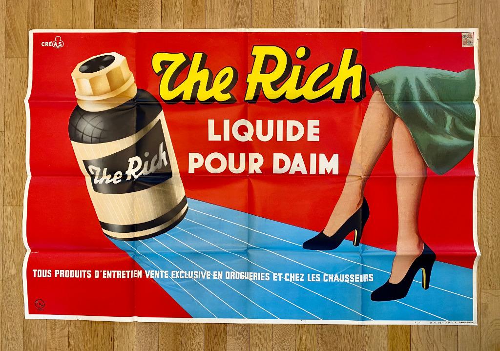 Poster THE RICH Schoensmeer rond 1959, Verzamelen, Ophalen of Verzenden, Zo goed als nieuw