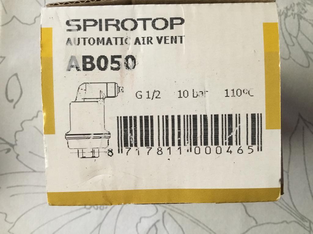 Spirotop ontluchter, Ophalen, Nieuw