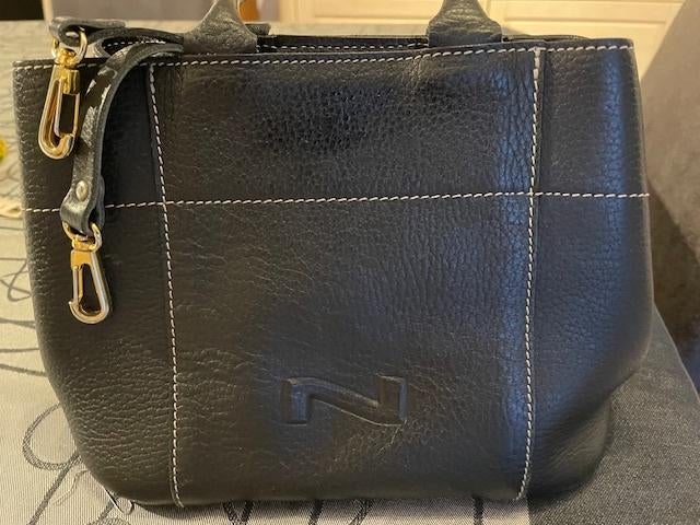 SAC NATHAN BAUME CUIR NOIR, Enlèvement ou Envoi, Comme neuf, Noir