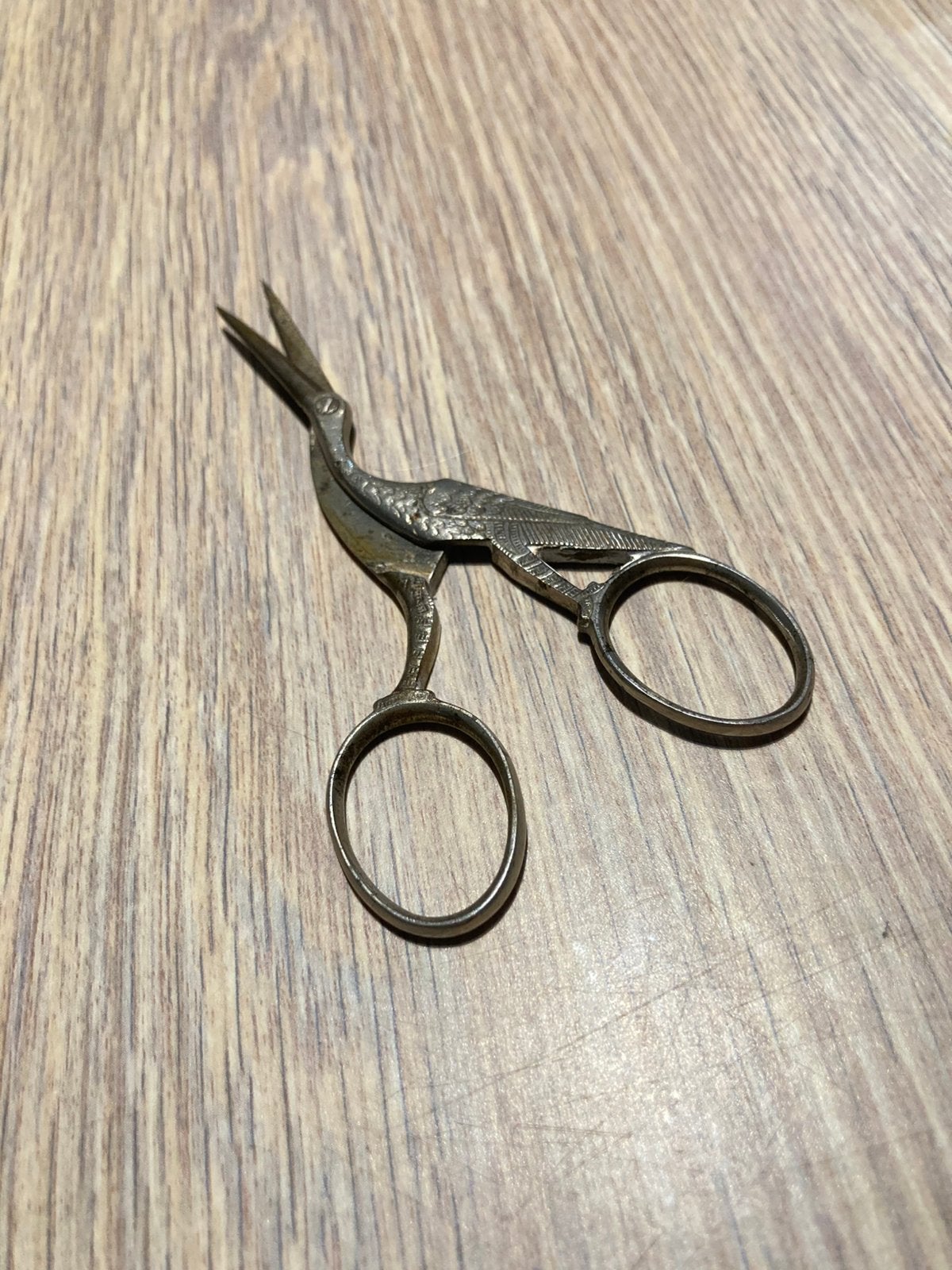 Ciseaux en argent vintage Hoffritz Italy, motif cigogne, Enlèvement ou Envoi, Comme neuf