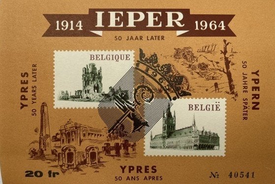 Herdenking Ieper 1914-1964, Enlèvement ou Envoi, Non oblitéré, Neuf, Autre