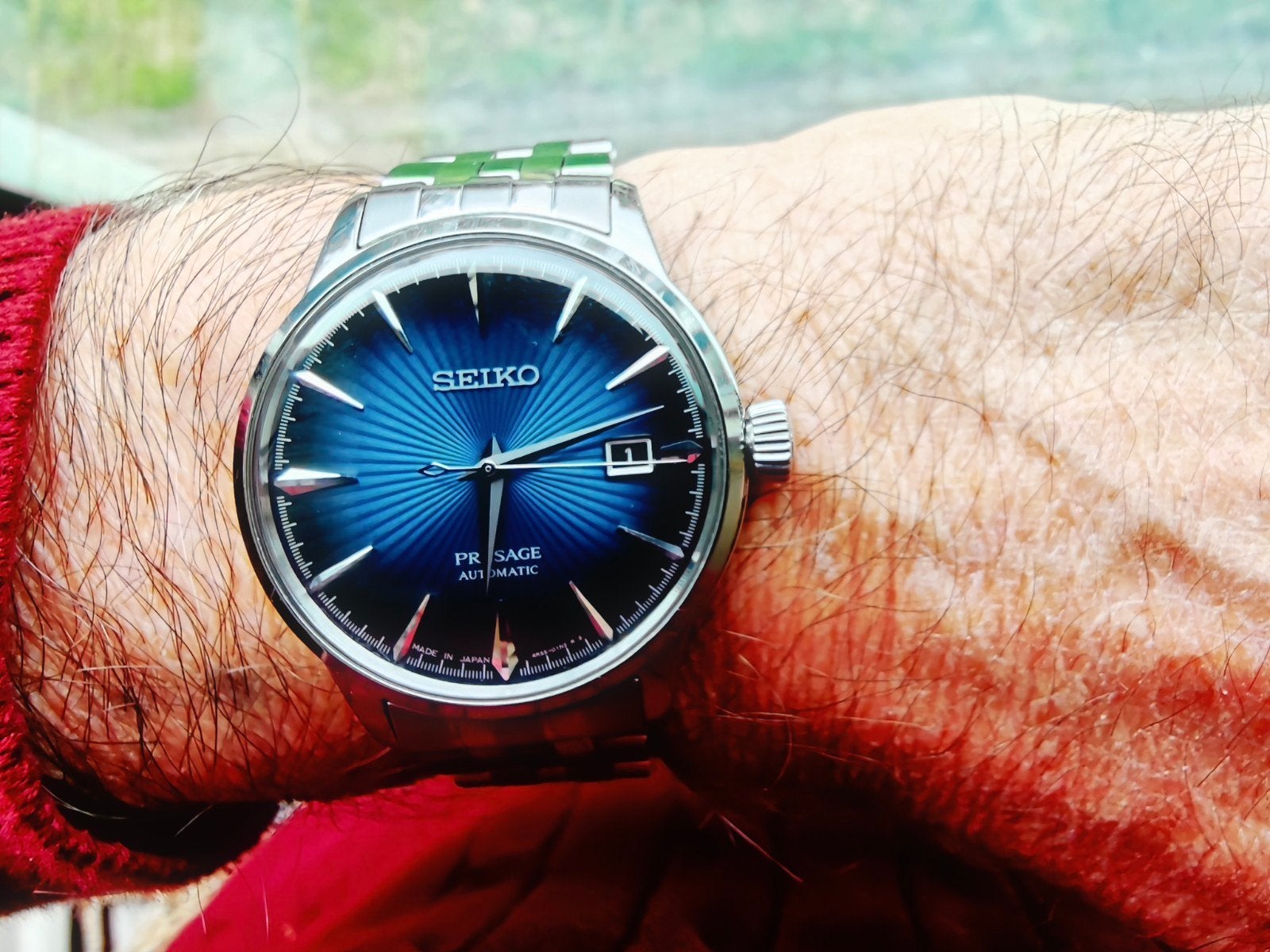 Seiko Presage Automatic SRPB41J1 Blue Sunburst, Enlèvement ou Envoi, Seiko