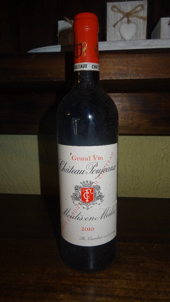 Top Chateau Poujeaux 2010 Moulis en Medoc, Collections, Enlèvement ou Envoi, Pleine, Comme neuf, Vin rouge