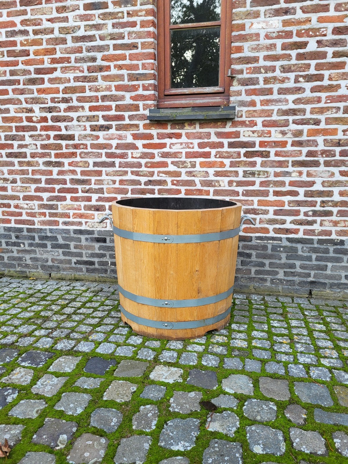rustieke eikenhouten kuipen voor bomen en planten, Tuin en Terras, Ophalen