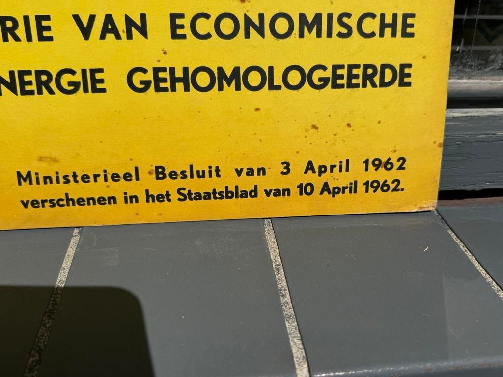Oud Banden reclame bordje, Ophalen of Verzenden, Gebruikt, Reclamebord