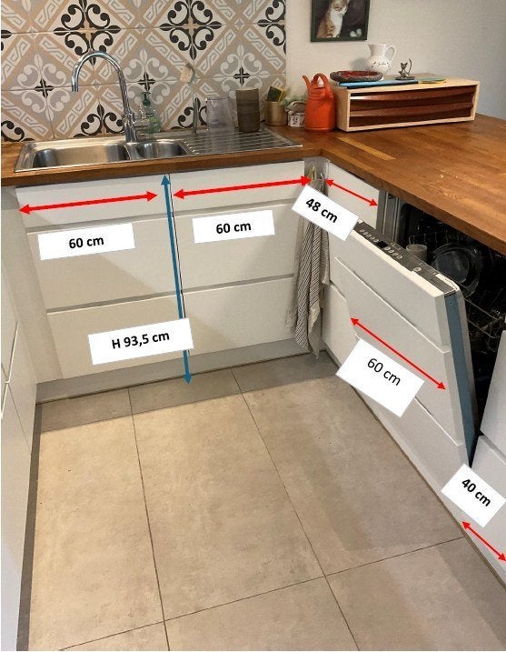 Cuisine équipée, Maison & Meubles, Sans poignée, Bois, Enlèvement, Utilisé