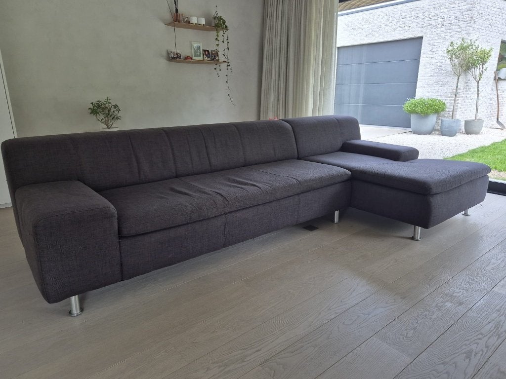 Grijze zetel, Ophalen, Gebruikt, 150 tot 200 cm, 75 tot 100 cm