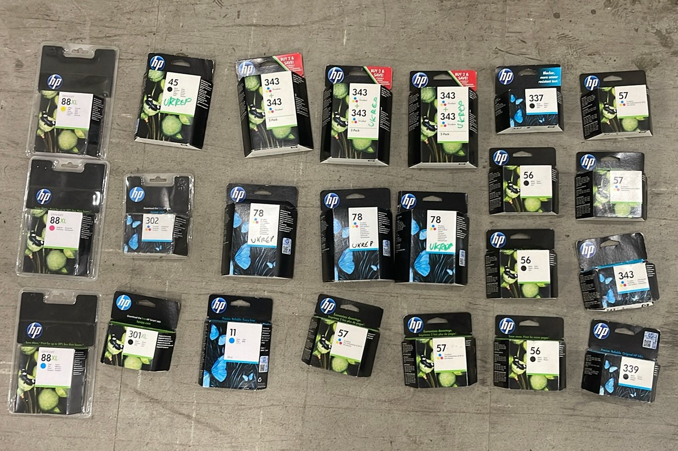 HP Cartridges lot, Computers en Software, Printerbenodigdheden, Ophalen of Verzenden, Zo goed als nieuw
