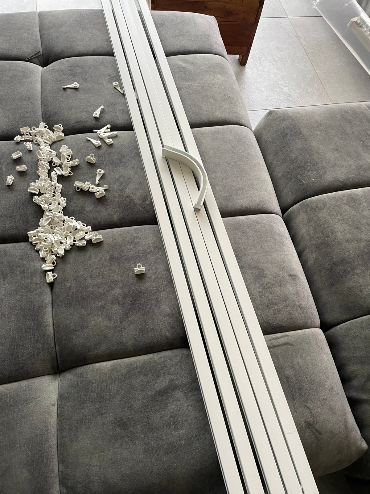 Gordijnrails vidga - ikea - 5 stuks en runners, Huis en Inrichting, Ophalen, Gebruikt, Wit, Metaal