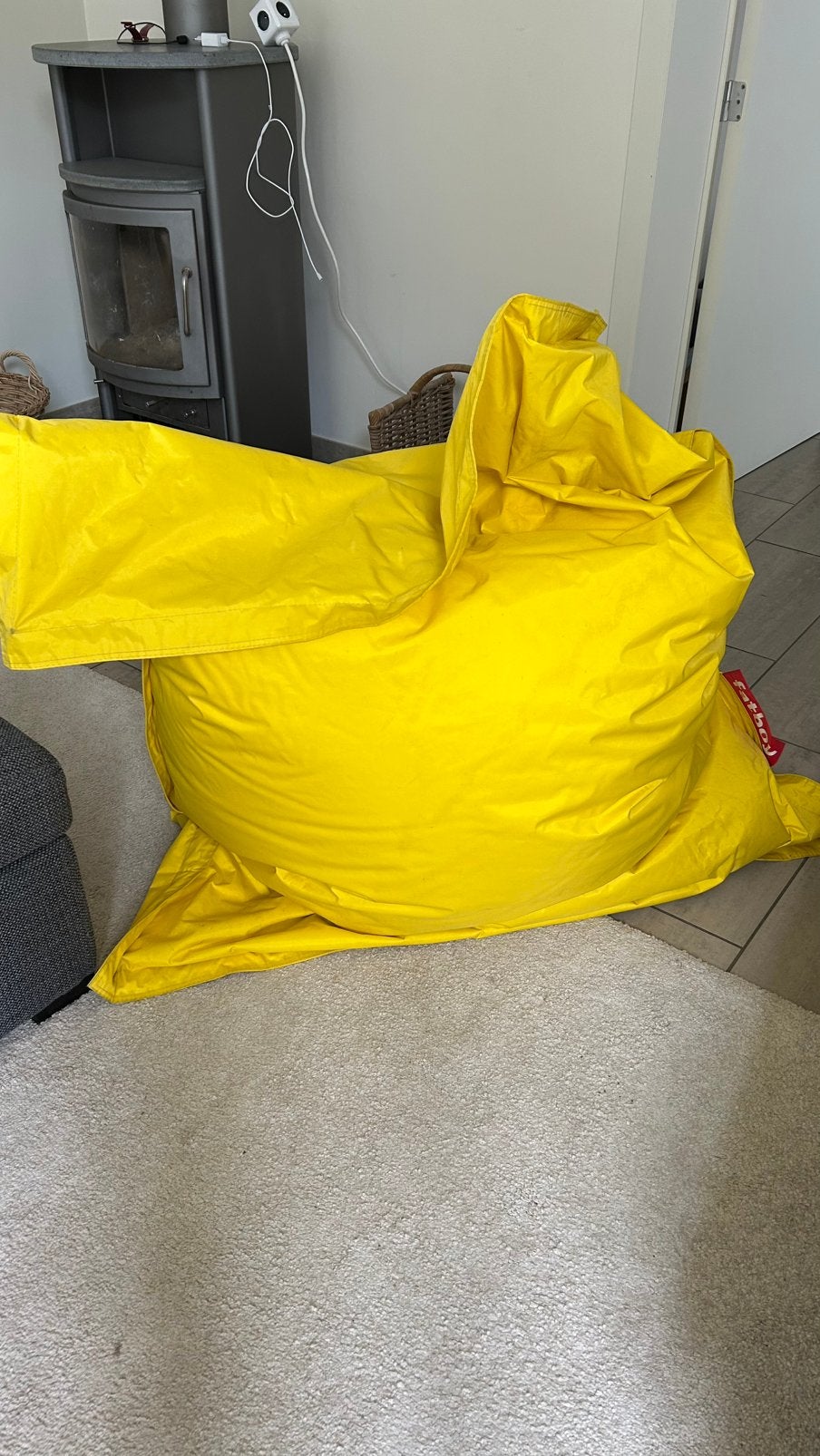 Gele zitzak Fatboy, Ophalen, Gebruikt, Geel, Zitzak