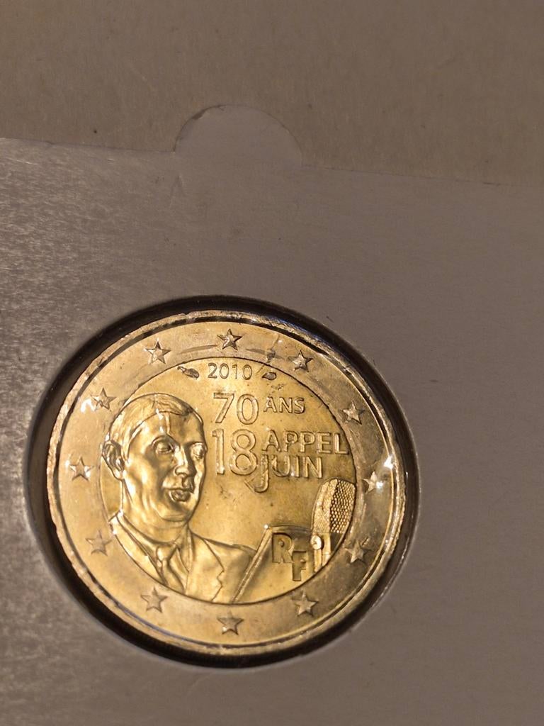 Herdenkingsmunt 2€ Frankrijk 2010 komt uit blister, Ophalen, Frankrijk, 2 euro, Losse munt