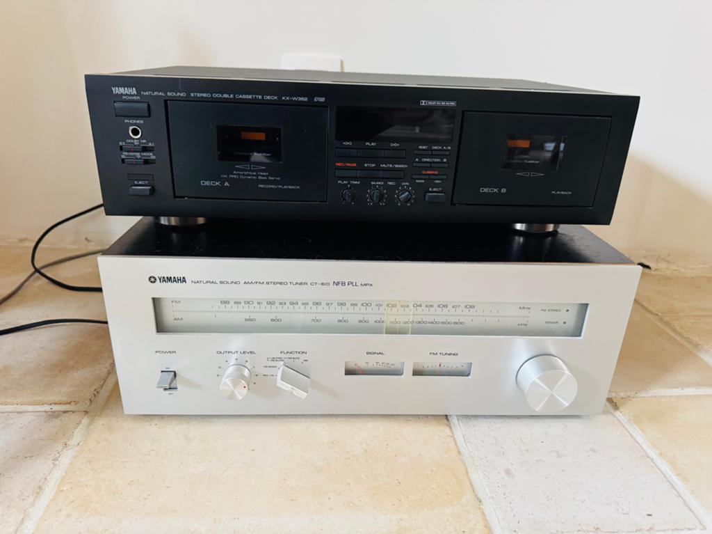 Lot Hi-Fi Vintage YAMAHA (Tuner CT-610 + Cassette KX-W362), Ophalen, Gebruikt, Radio