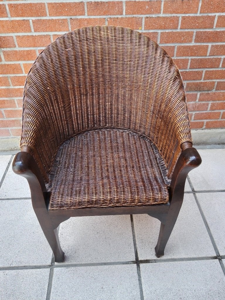 2 stoelen, Vintage, Brun, Enlèvement, Utilisé