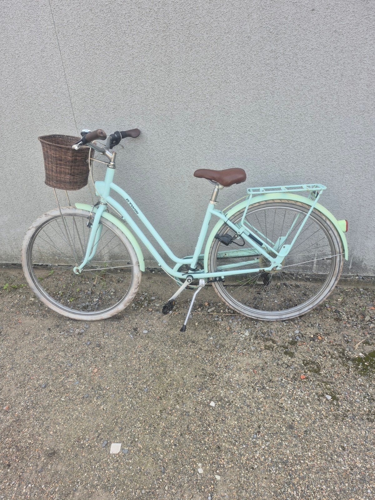 btwin damesfiets, Ophalen, Gebruikt, Velgrem, 47 tot 50 cm