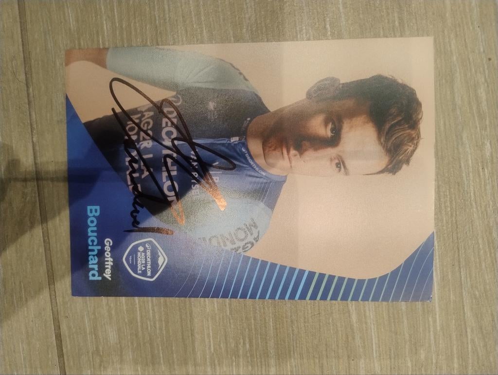 Gesigneerde wielerkaart Geoffrey Bouchard, Ophalen of Verzenden