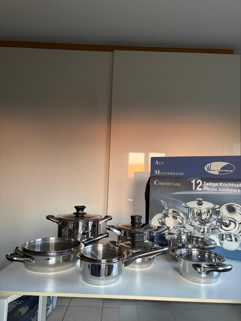 10delige set kookpotten, Ophalen, Zo goed als nieuw