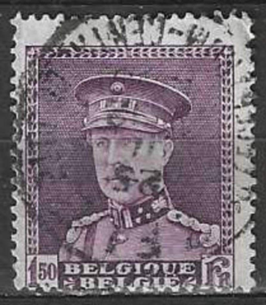 Belgique 1931 - Yvert/OBP 319 - Albert Ier avec képi 1, (ST), Timbres & Monnaies, Timbres | Europe | Belgique, Affranchi, Maison royale