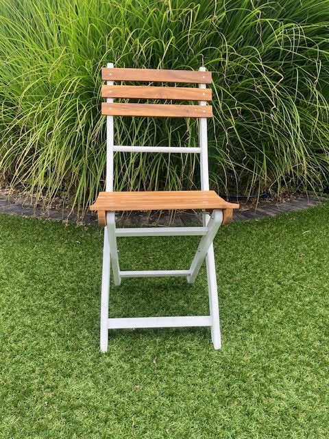 Te koop: 8 bistro klapstoelen, Ophalen, Zo goed als nieuw, Hout, Inklapbaar