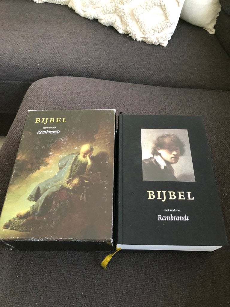 Bijbel met werk van Rembrandt, Boeken, Godsdienst en Theologie, Ophalen of Verzenden, Gelezen, Christendom | Katholiek