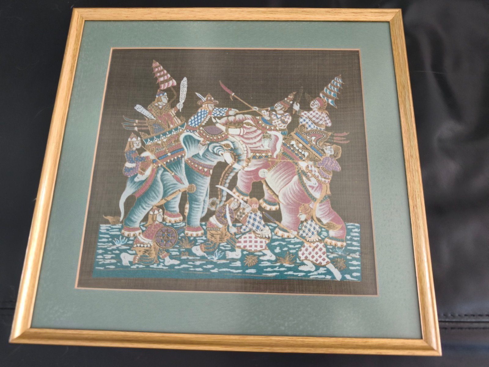 Thaise zeefdruk zijde stof, Antiek en Kunst, Ophalen