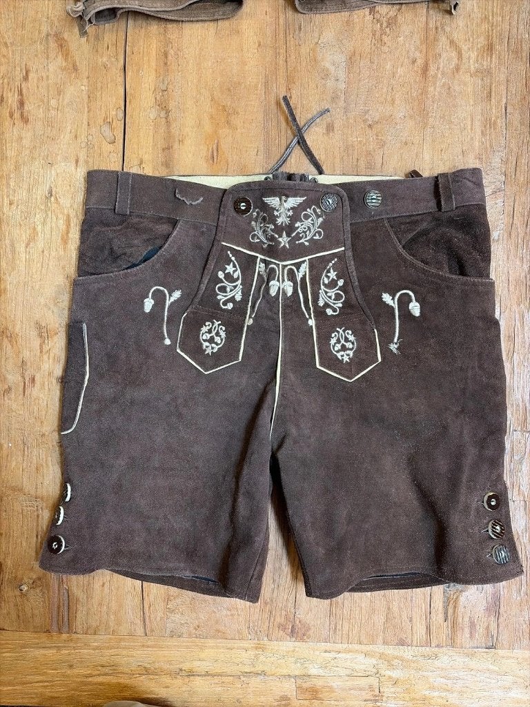 Originele Lederhosen maat 52, Enlèvement ou Envoi, Comme neuf, Taille 56/58 (XL), Engelleiter