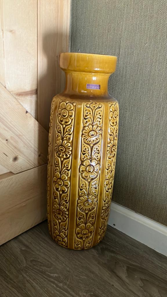 Scheurich vaas, Ophalen, Gebruikt, 50 tot 75 cm, Geel