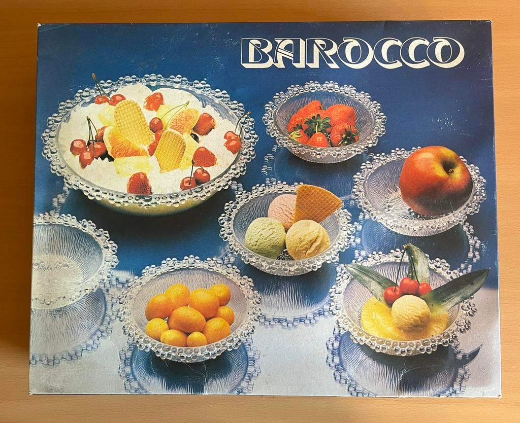 SAVAM Barocco tafelservies-Bubble Glass - Gemaakt in Italië, Ophalen