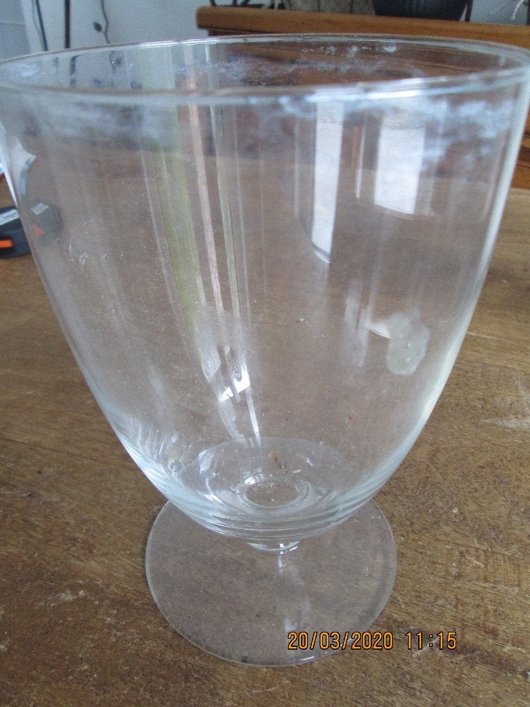 Vase en verre en forme de grand verre, Maison & Meubles, Accessoires pour la Maison | Vases, Transparent, Sur pied, Verre, Enlèvement