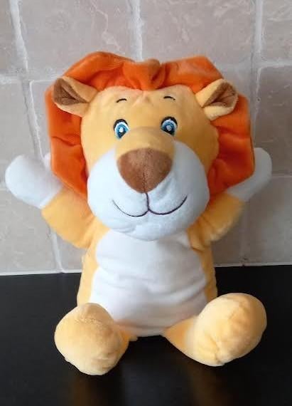 Handpop leeuw, Kinderen en Baby's, Speelgoed | Knuffels en Pluche, Ophalen of Verzenden, Zo goed als nieuw, Leeuw
