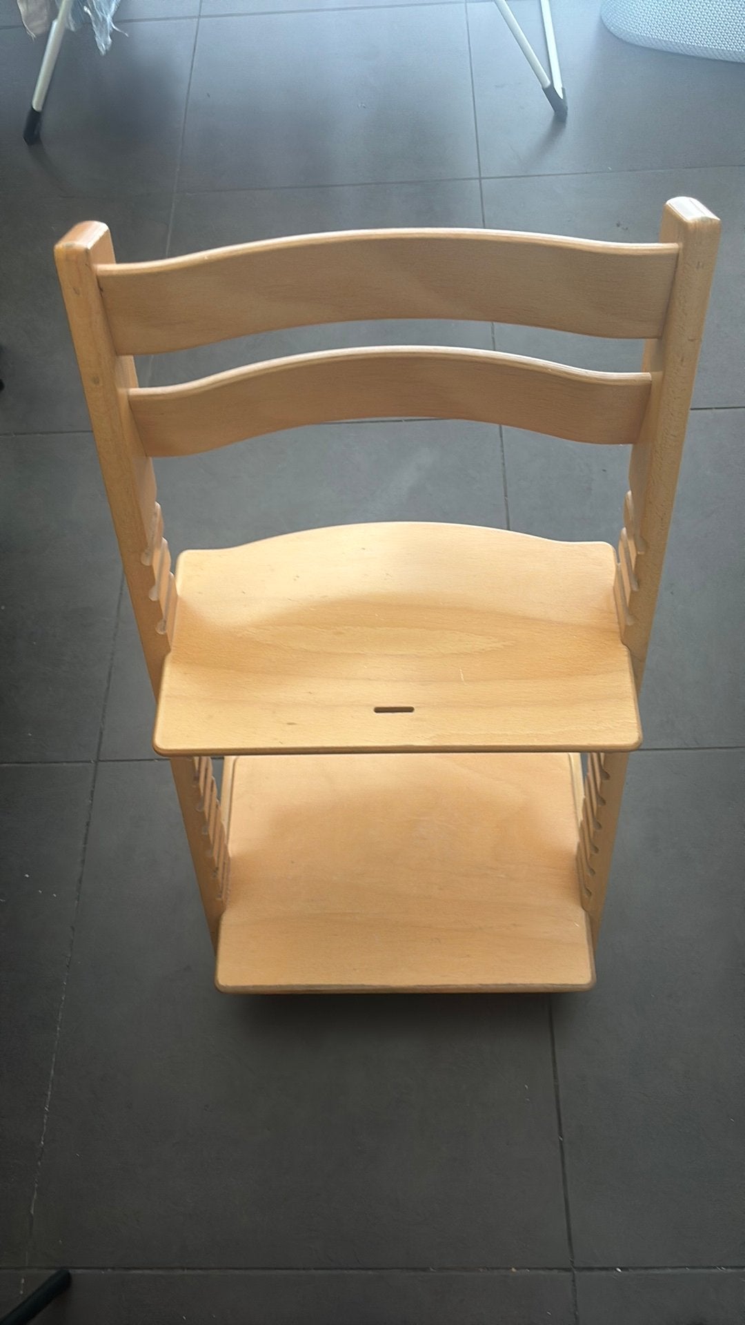 Tripp Trapp stokke naturel hout, Ophalen, Gebruikt, Meegroeistoel