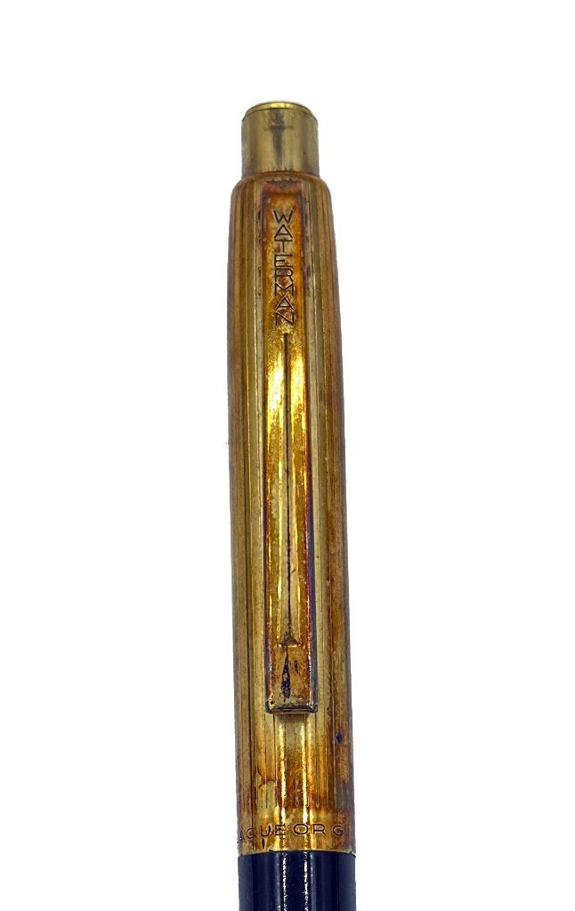 Waterman vintage luxe balpen / Gouden accenten / Gold plated, Enlèvement ou Envoi, Utilisé, Stylo à bille, Waterman