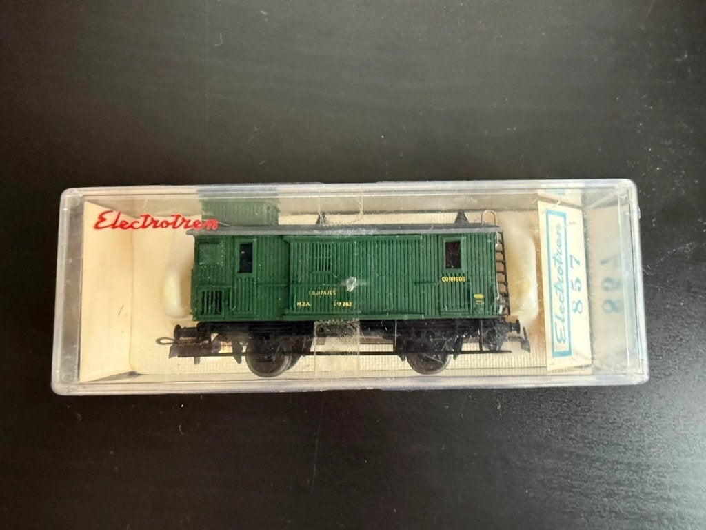 Bagagewagen Electrotren H0 857 Correos MZA met doos, Overige merken, Gelijkstroom, Wagon, Ophalen of Verzenden