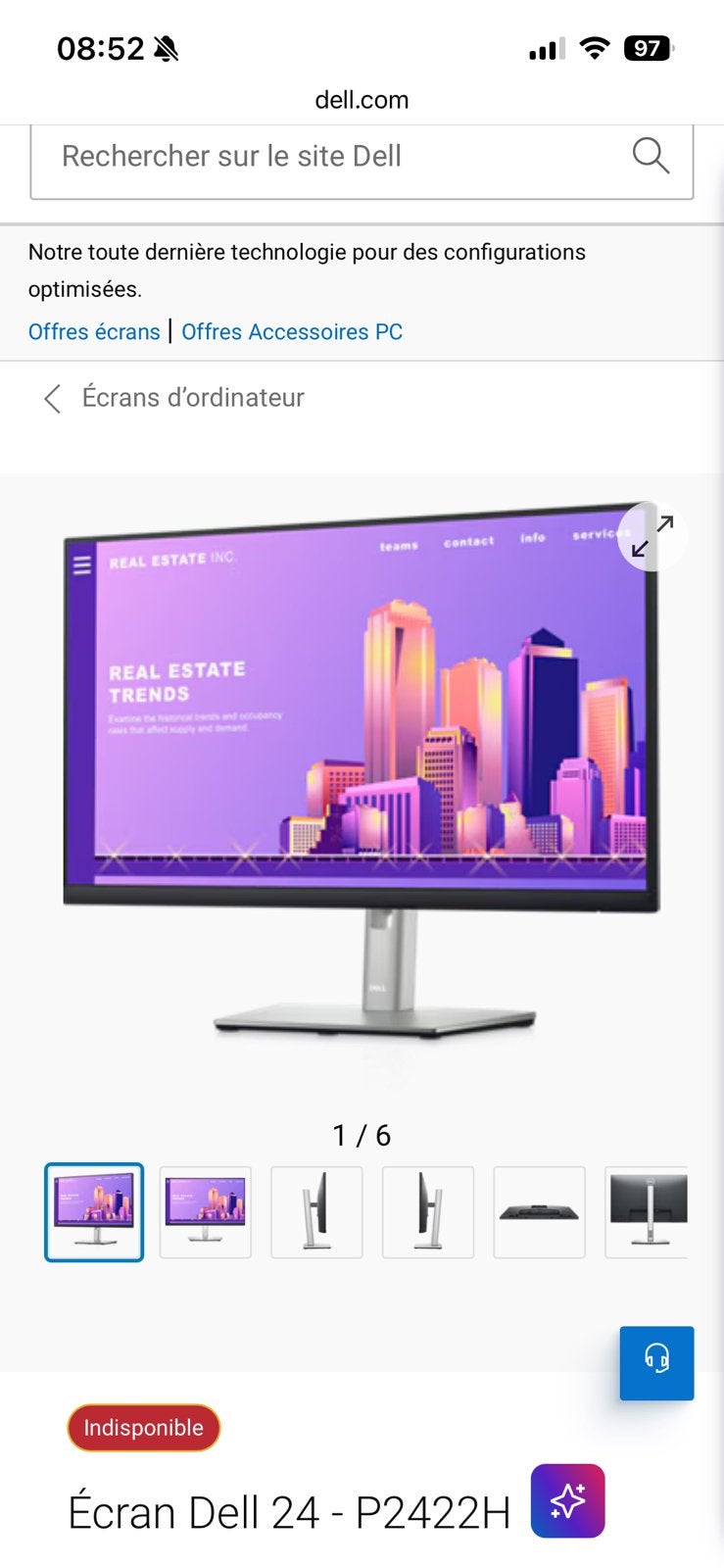 DELL P Series neuf dans sa boite non ouverte, Enlèvement, HD, DELL