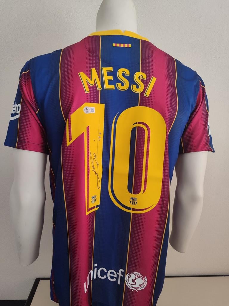 Lionel Messi gesigneerd Fc Barcelona shirt met Beckett coa, Ophalen of Verzenden, Nieuw, Shirt