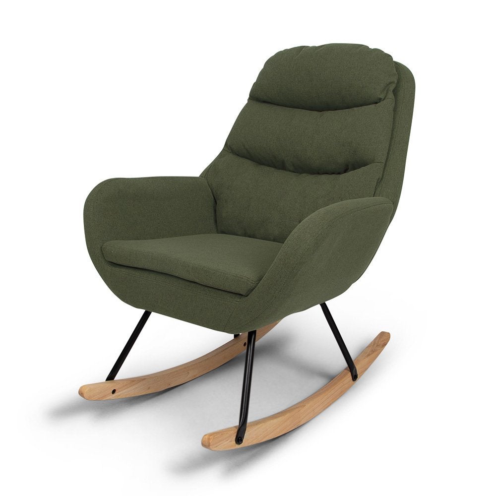 Fauteuil à bascule - vert foncé, Enlèvement, Comme neuf