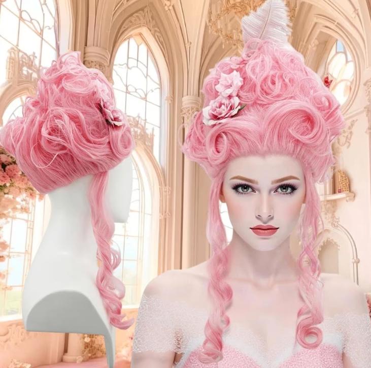 Perruque de cosplay Queen avec fleurs en plumes synthétiques, Enlèvement ou Envoi, Neuf