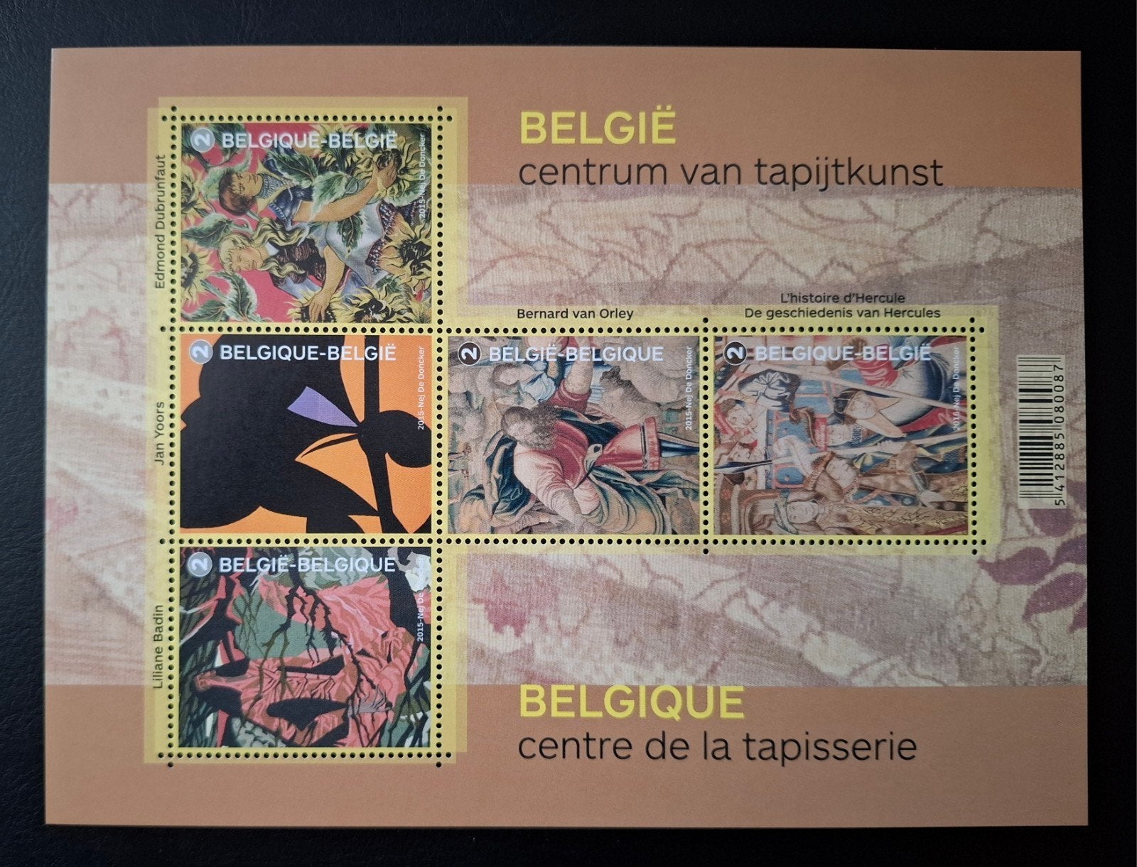 België: OBP 4469/73-BL222 ** Tapijtkunst  2015.
MNH.
Bekijk, Frankeerzegel, Ophalen of Verzenden, Zonder stempel, Postfris