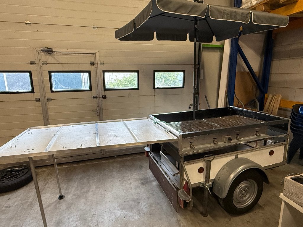 professionele slagers barbecue met 2 barbeques, Ophalen, Gebruikt