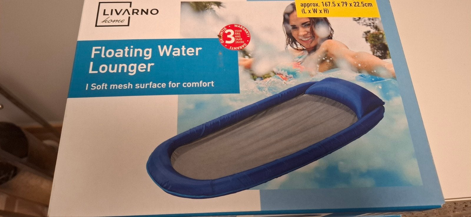 Livarno drijvende waterligstoel blauw nieuw, Ophalen