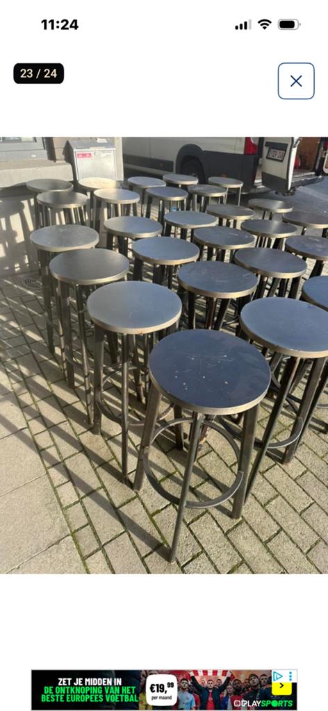 Chaises et tabourets de bar en métal, Articles professionnels, Enlèvement, Utilisé, Mobilier