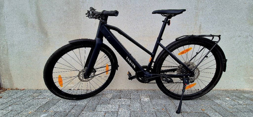 sportieve e-bike - Canyon Commuter ON 7 – S – als nieuw, 10 tot 15 versnellingen, Minder dan 47 cm, Schijfrem, Ophalen