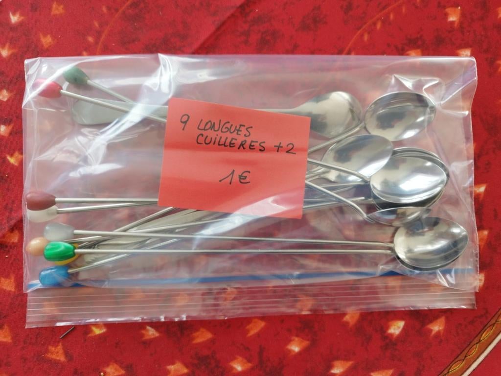 Lot cuillères à dessert, Zo goed als nieuw, Inox of Chroom, Los bestek, Vaatwasserbestendig