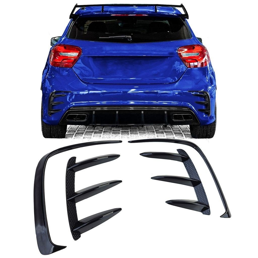 Set Canard Spoiler Mercedes A Klasse W176 Glans Zwart, Verzenden