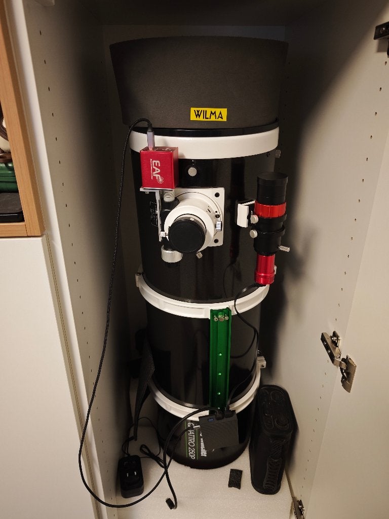 Astrofotografie - volledige hobby, Audio, Tv en Foto, Optische apparatuur | Telescopen, Ophalen, Gebruikt, 200 mm of meer, Met statief
